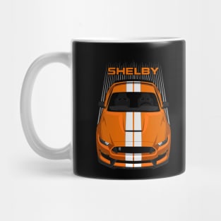 Ford Mustang Shelby GT350 2015 - 2020 - Orange - White Stripes Mug